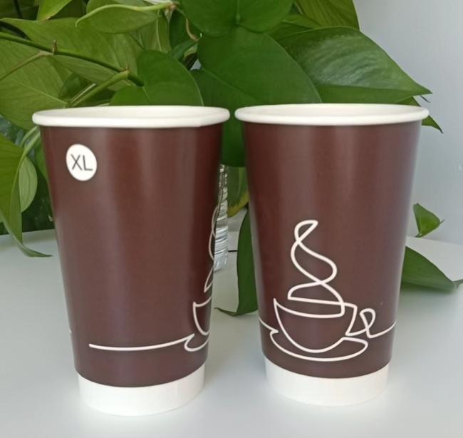8oz/12oz Black /Brown Disposable Paper Cup Customized Logo Paper Cup