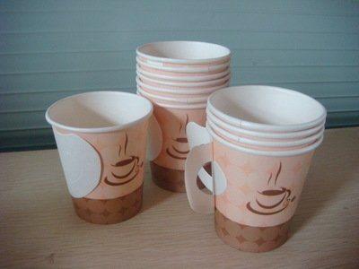 Customizes Logo and Size Disposable Paper Cup with Handle Tea or Coffee Cup
