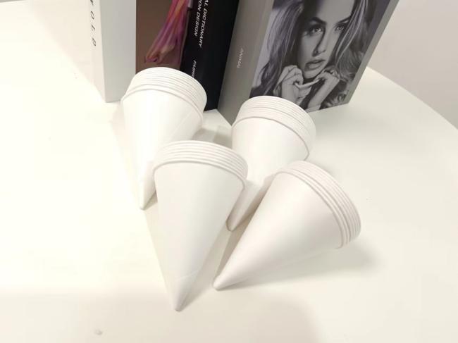 Disposable Paper Cup for Drinking Water, Conical 3.7 Oz, Airport Pointed Bottom