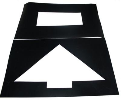 China Parking Lot Symbol PVC Stencil Rectangle For Symbol Mark Printing Spurt Draw for sale
