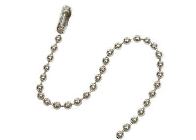 China Beaded Chain Nickel Plated Stainless Steel Split Key Ring 4-1/2