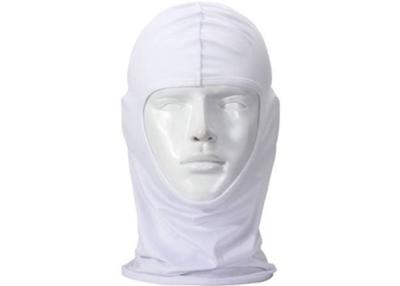 China Face Shield Balaclava Face Mask White Color Fire Resistant Knitted Fabrics for sale