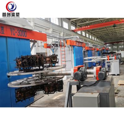 China La máquina automática de Rotomolding de la lanzadera para LDPE LLDPE del HDPE del PE PP modificó los plásticos para requisitos particulares huecos enormes en venta