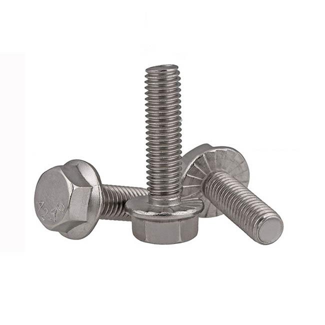 M8 Grade 4.8 8.8 Steel Nickel Plating Hex Serrated Flange Metal Bolt