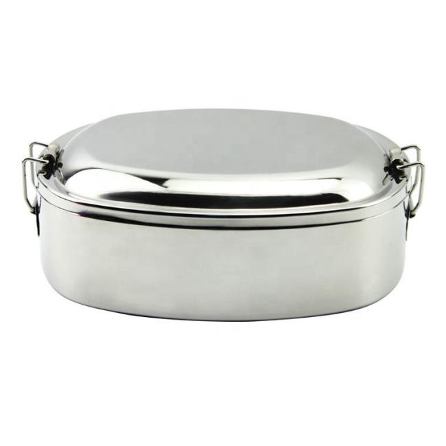 Stainless steel lunch box.