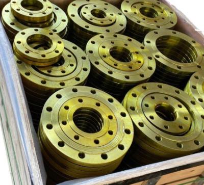China Yellow Paint Steel Flanges for Lap Joint Connection with Chemical Properties for sale