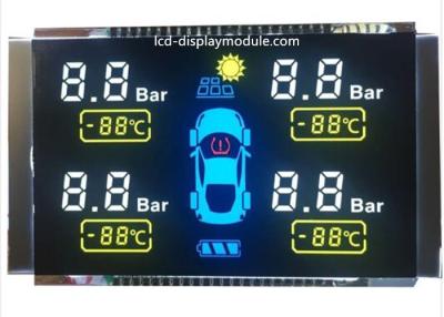 China High Contrast  Lcd Touch Screen VA Black 7 Segment For Car 12 O ' Clock Direction for sale