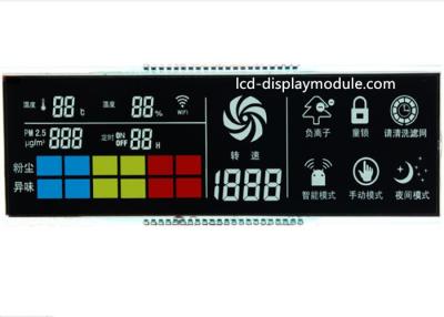 China Black TN VA LCD Display Screen Red Color Segments With PIN 6 O'Clock Viewing Angle for sale