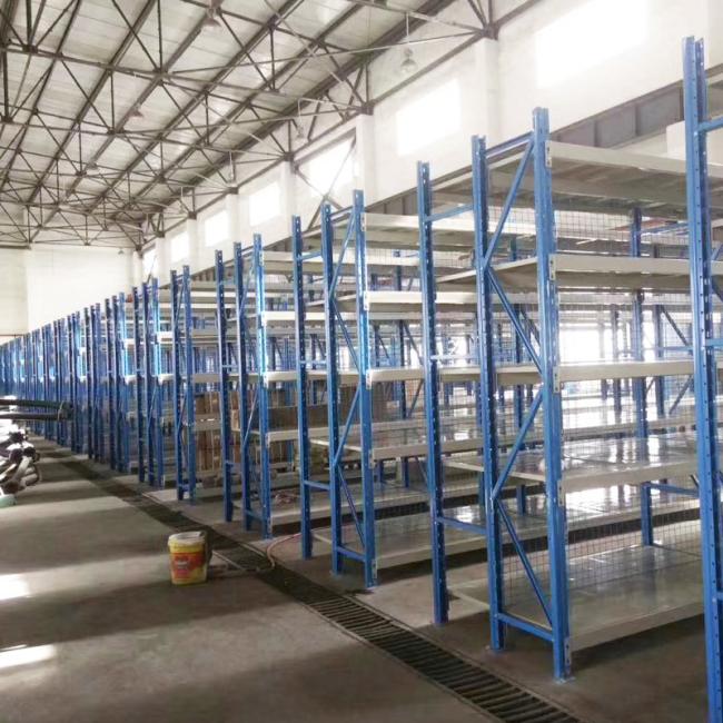 Storage rack loaded with warehouse goods