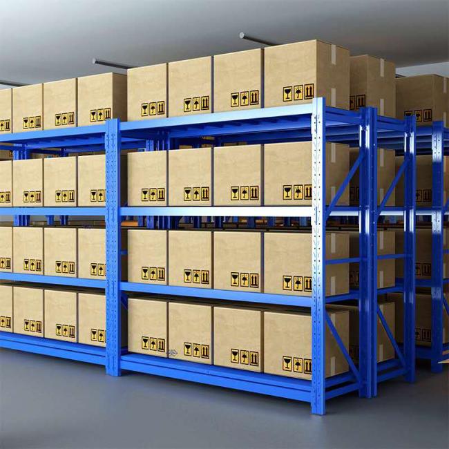 Customized racking solution in warehouse setting