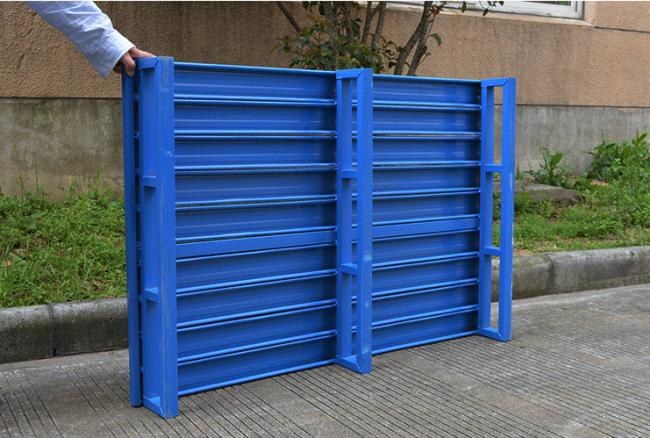 Detailed steel pallet dimensions and specifications diagram