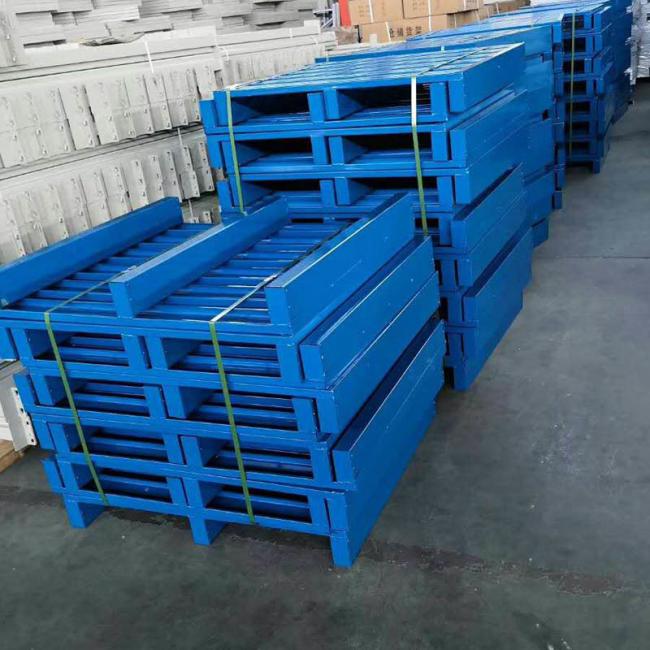 Steel pallet in warehouse storage
