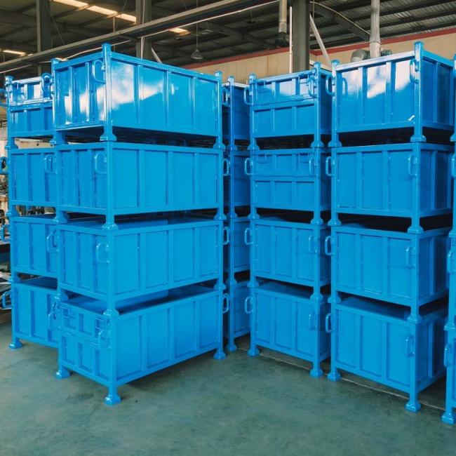 Side view of heavy duty storage cage showing structural integrity