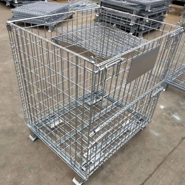 Wire mesh container with items