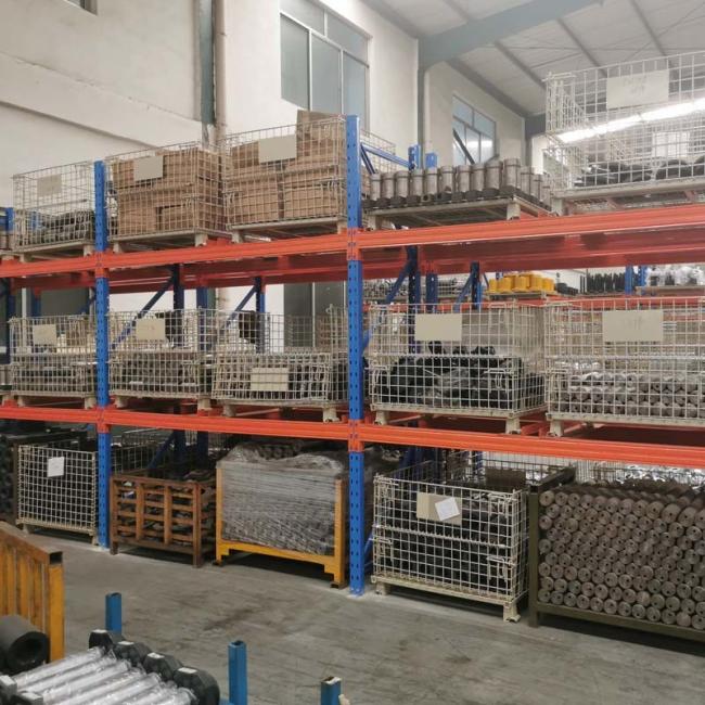 Close-up of galvanized wire mesh construction