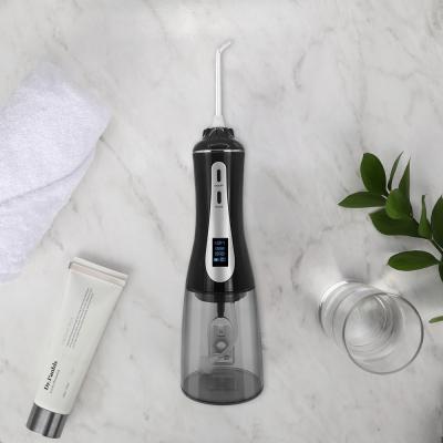 China Leakproof Cordless Select Black Water Flosser Waterproof 30-150PSI for sale