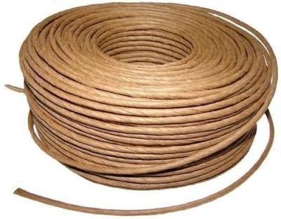 China Cable Filler Yarn Brown Kraft Paper Rope Twisted 5 / 32'' 4mm For Wire for sale