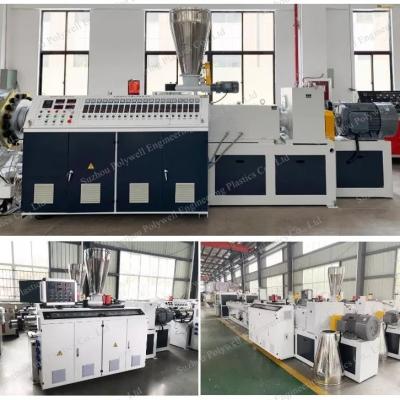 China Efficiency 110-315mm Plastic PVC Drain Pipe Extruder Machine PVC/UPVC Extrusion Line for sale