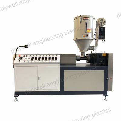 China Extrusor de solo tornillo industrial automático, máquina de nylon del extrusor PA66 con el secador profesional en venta