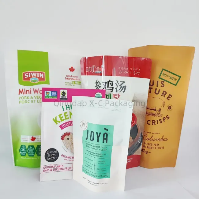 Customized Food Bag Plastic Packaging Three-Side Sealing High Temperature Cooking Aluminum Foil Snack Bag Cat Food Vacuum Self-Supporting Bag