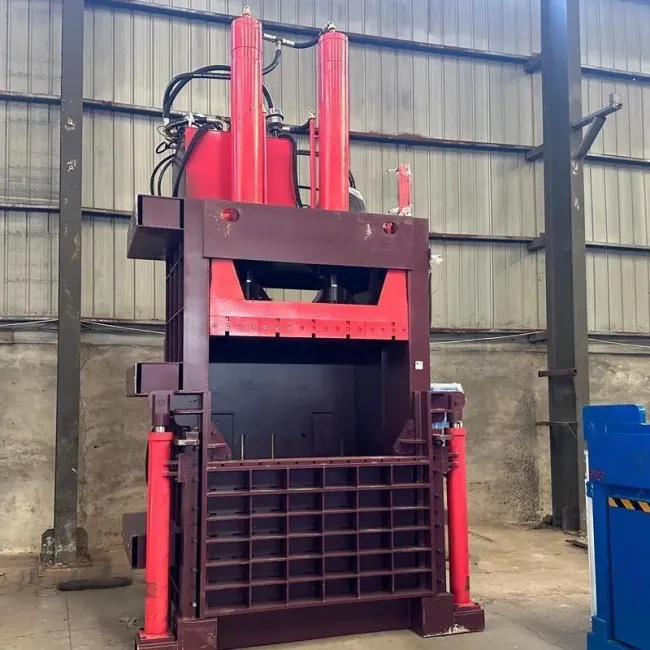 200 Ton Full Steel Plate Vertical Baling Press for Scrap Metal Recycling
