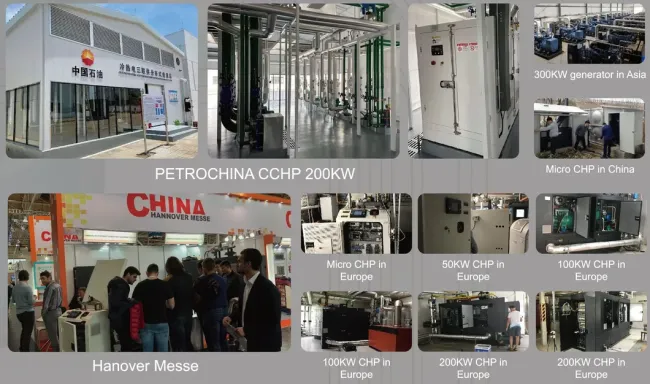 Global installations of Premium High Efficiency Low Emissions Silent Natural Gas LPG Micro Bhkw Cogenerator