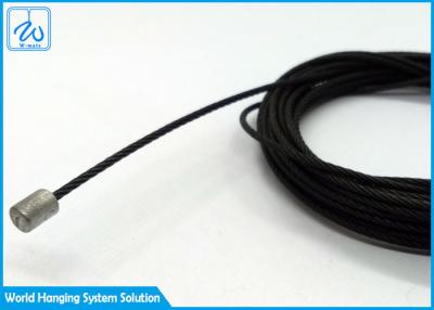 China Custom Wire Rope Assembly Black Coating Aircraft Cable Assemblies With Terminals for sale