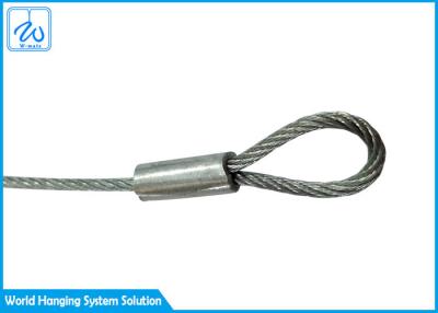 中国 電流を通されたステンレス鋼 ワイヤー ロープの明確なコーティングとの7x7を負ひも調節 販売のため