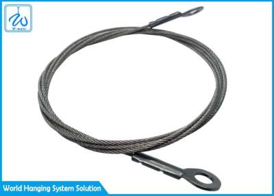 China 1.5mm Galvanized Steel Wire Cable Eye & Sling 1x19  For Lamp Hanging System for sale