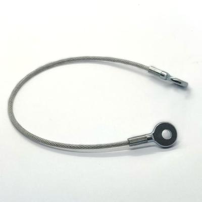 China Stainless 316 Steel Rope Wire Sling Tool With Stamped Eyelets for sale