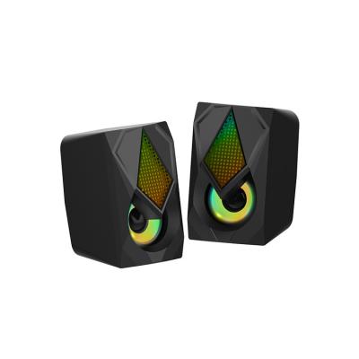 China Sleek Black 2.0 PC Speakers Usb Powered Speaker Three Dimensional Surround for sale