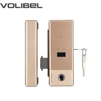 China ABS Plastic Sliding Glass Door Wifi Lock Golden Color OEM Emergency Power for sale