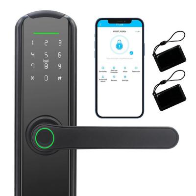 China Waterproof IP65 Digital Smart Door Locks FCC WIth Reversible Handle for sale