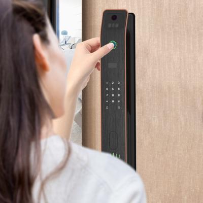 China 450mm Wifi Smart Lock Digital Door Lock Tuya Key For Wooden Door for sale