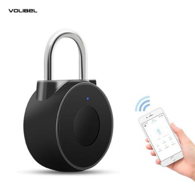 China Portable Keyless Fingerprint Lock Rock Solid Protection Small Bluetooth Padlock for sale