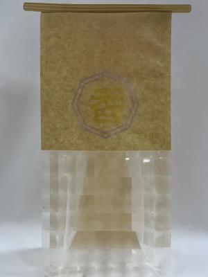 Chine Le lien de bidon Doypack tiennent la poche de papier imprimée par clair de poche pour le pain à vendre