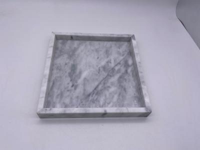 China Rectangle Stone Serving Tray 100% Natural Marble Surface Edge for sale
