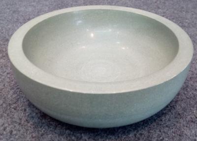 China Green Solid Sandstone Bowl Inside Outside Both Polished Diameter 20cm Height 7cm for sale