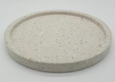 China Terrazzo Stone Serving Tray , Kitchen Serving Trays Beige Smooth Surface for sale