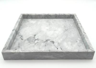 China Decorative Square Serving Tray White With Vein Durable Moisture Resistant for sale