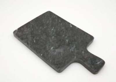 China Paddle Shape 25x15cm Marble Stone Placemats Black Polished for sale
