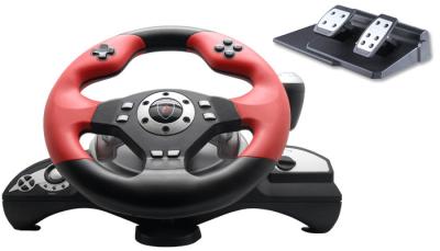 China Big 2 Axis 12 Button P3 / P2 Steering Wheel And Pedals With Auto Centering for sale
