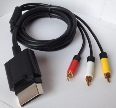 China Customized length xbox 360 video cable , Slim Composite AV Cable for sale