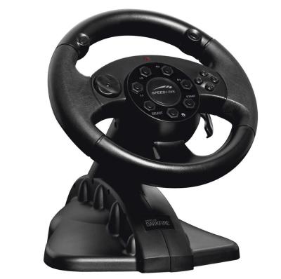 China Game Steering Wheel Racing Wheel With Foot Pedal For PC + X-INPUT + P2 + P3 for sale