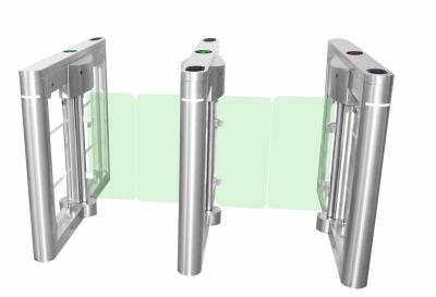 China Stainless Steel Turnstile Swing Gate RS485 TCP IP Communication Interface Security for sale