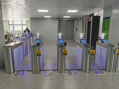 China RS232 Communication Train Station Turnstile With Ticket Check Barcode Scanner for sale