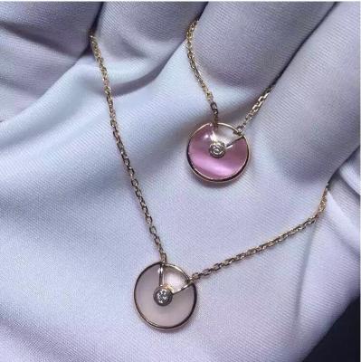 China Real 18K Gold AMULETTE DE  Diamond Necklace Jewelry Factory for sale
