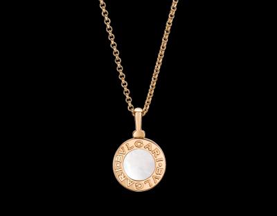 China necklace in 18 kt pink gold with mother of pearl jewelry made in China for sale