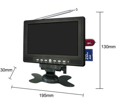 China Remote Control 7Inch Wireless Car Monitor / 8202 KD Headrest Car Monitor for sale