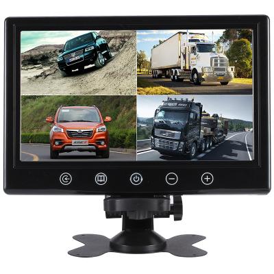 China 4 Videos Input 9 Inch 5ms LCD Car Monitor 1024X600 For Bus Truck for sale